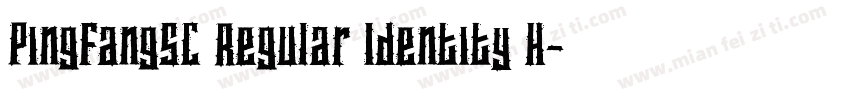 PingFangSC Regular Identity H字体转换